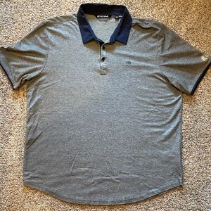 Travis Mathew Gray and Navy Polo Shirt